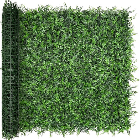 Artificial Green Wall Panels: 48"x120" Boxwood Hedge Green Wall Decor Backdrop by BHXCL