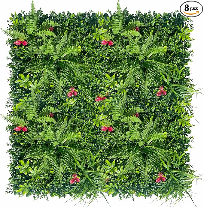 ODTORY Artificial Grass Wall Backdrop Panels: 20X20 in 8P UV-Anti Greenery by ODTORYHOME