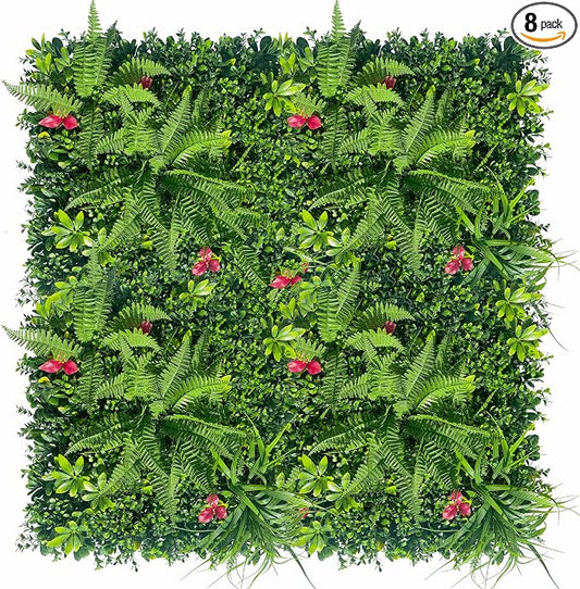 ODTORY Artificial Grass Wall Backdrop Panels: 20X20 in 8P UV-Anti Greenery by ODTORYHOME