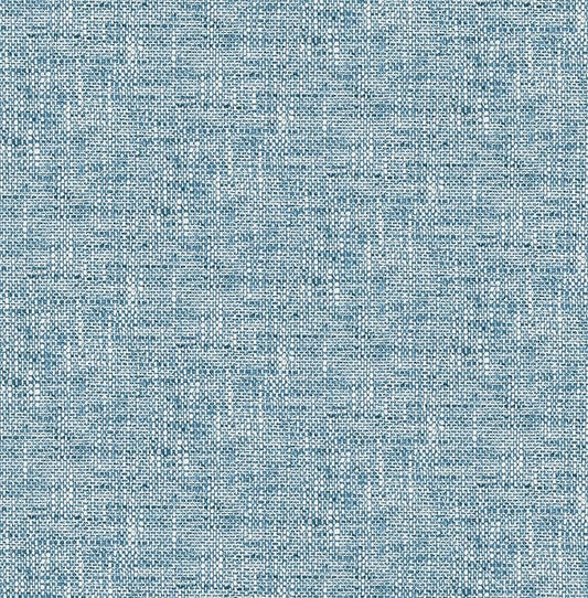 NuWallpaper NU2918 Navy Poplin Texture Peel & Stick Wallpaper by NuWallpaper