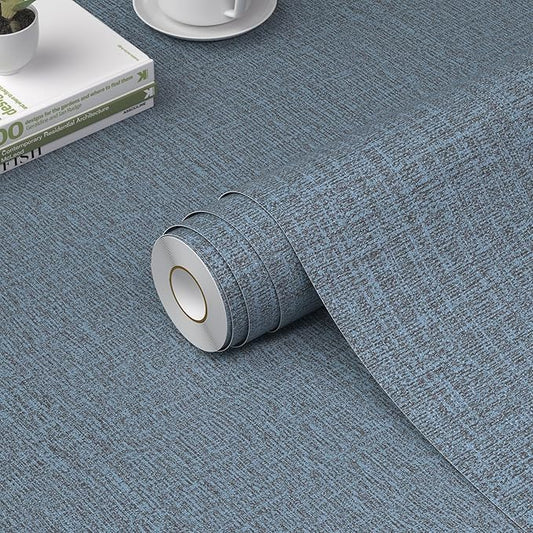 WADILE Grasscloth Peel and Stick Wallpaper 23.6in x 472in, Textured Contact by WADILE