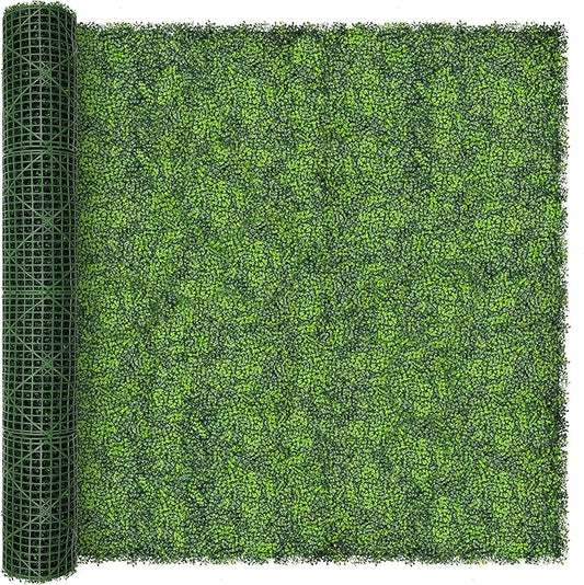 Artificial Ivy Privacy Fence Screen: 80"x 120" UV-Anti Faux Boxwood Roll Grass by DOPGIB