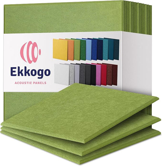 Acoustic Panels 12-Pack Soundproof Wall 12"X12"X0.4" by EkkogoAcousticPanels