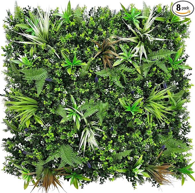 ODTORY Artificial Boxwood Topiary Hedges Panels: 20'' x 20'' 8P UV-Protected by ODTORYHOME
