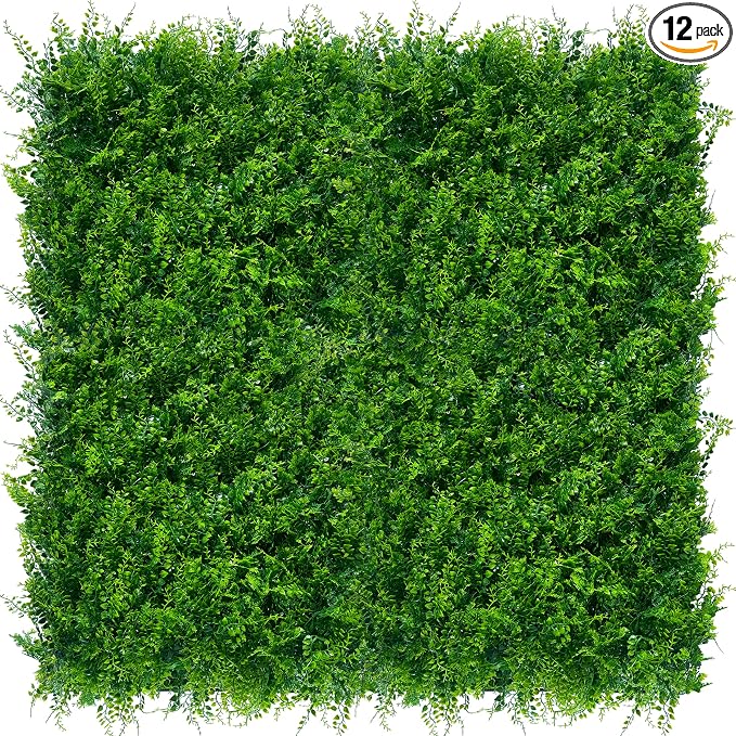 ODTORY Artificial Plants Hedge Wall Panels：20x20 Inch 12P UV-Anti Greenery by ODTORYHOME