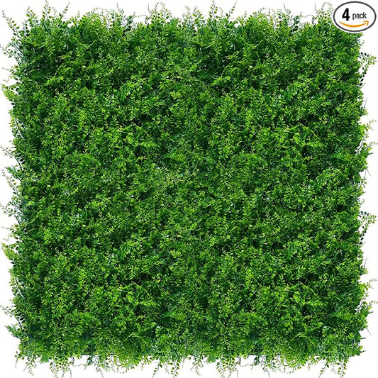 ODTORY Artificial Plants Hedge Wall Panels：20x20 Inch 4P UV-Anti Greenery by ODTORYHOME