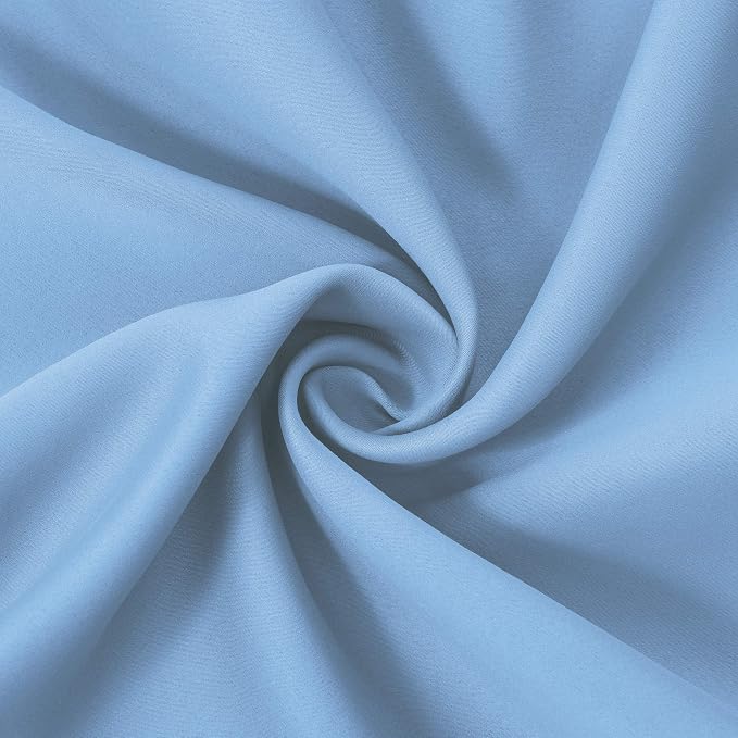 LEMOMO Sky Blue Thermal Blackout Curtains/52 x 108 Inch/Set of 2 Panels Room - Image 5